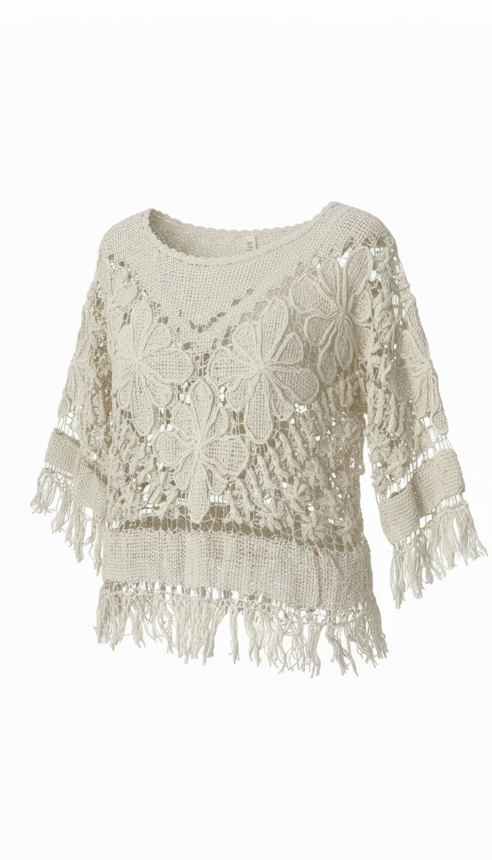 Crochet Coverup/Top Offwhite