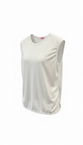 Mesh Cap Sleeve Top White