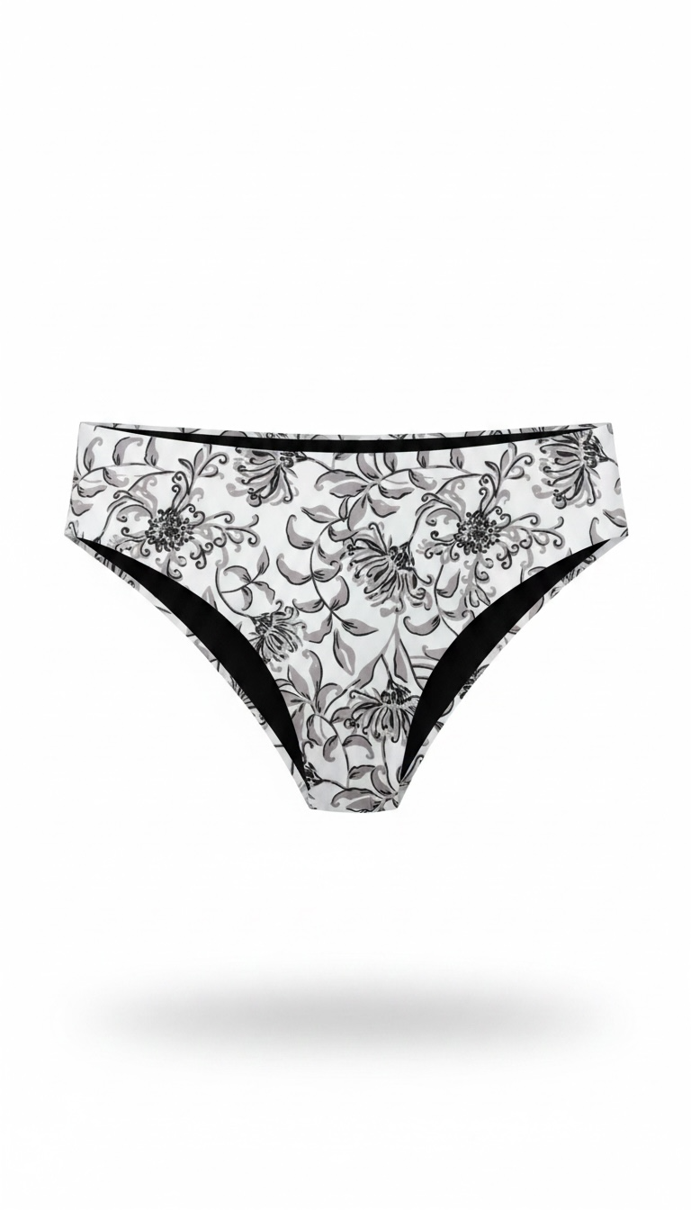 Blooming Grey Bikini Bottom