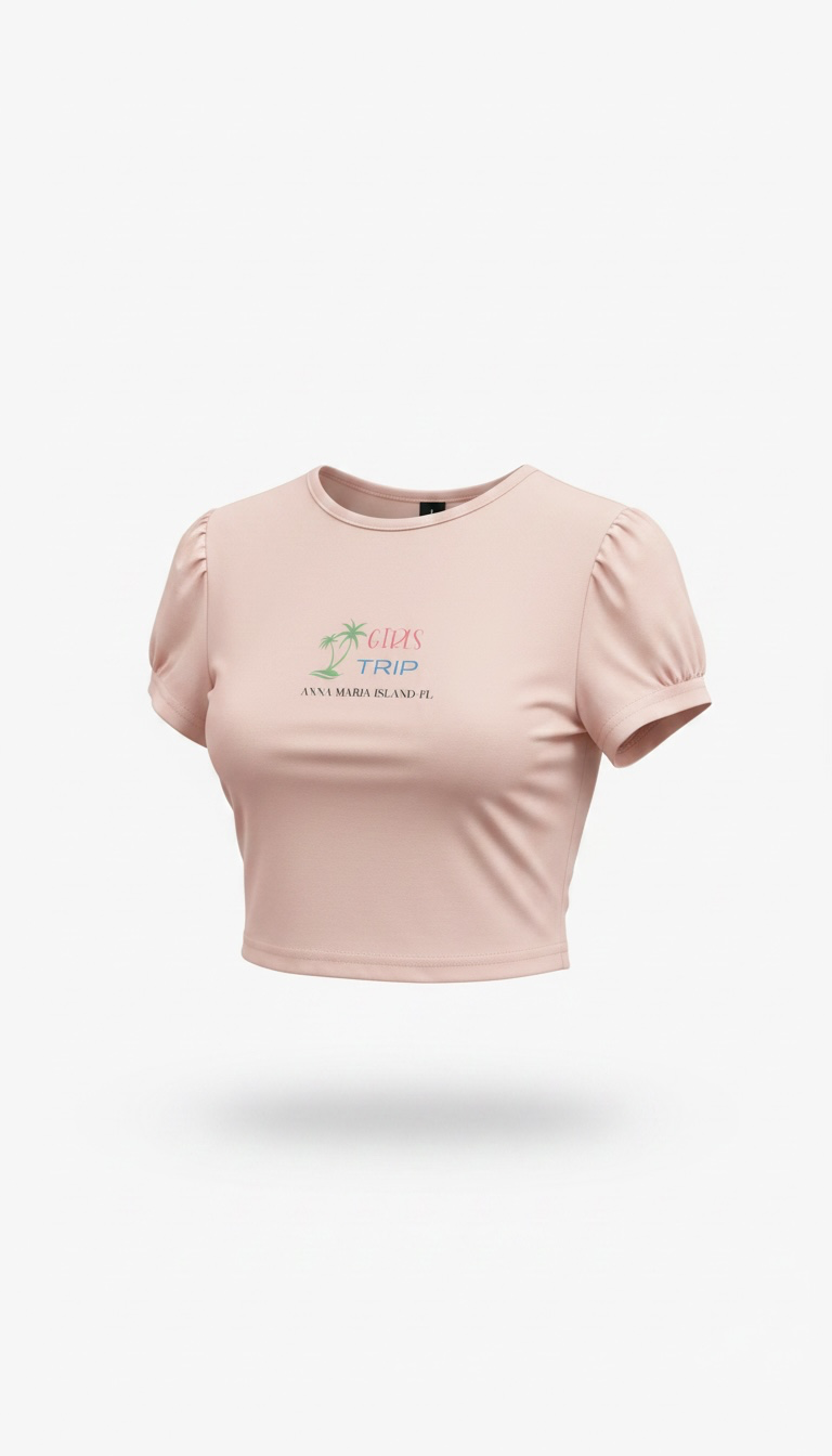 AMI Souvenir Cropped Top – Pink | Girls Trip Anna Maria Island