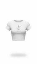 Siesta Key Souvenir Cropped Top – White | Tropical Mode On Siesta Key