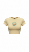 AMI Souvenir Cropped Top – Yellow | Vacation Mode Anna Maria Island