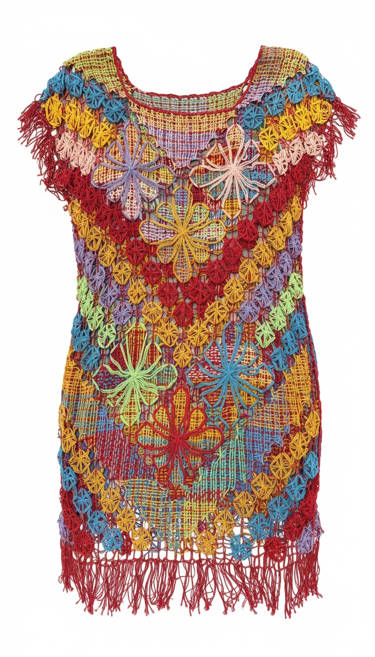 Crochet Coverup MultiColor