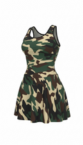 Monaliza Skort-Dress – Military Print