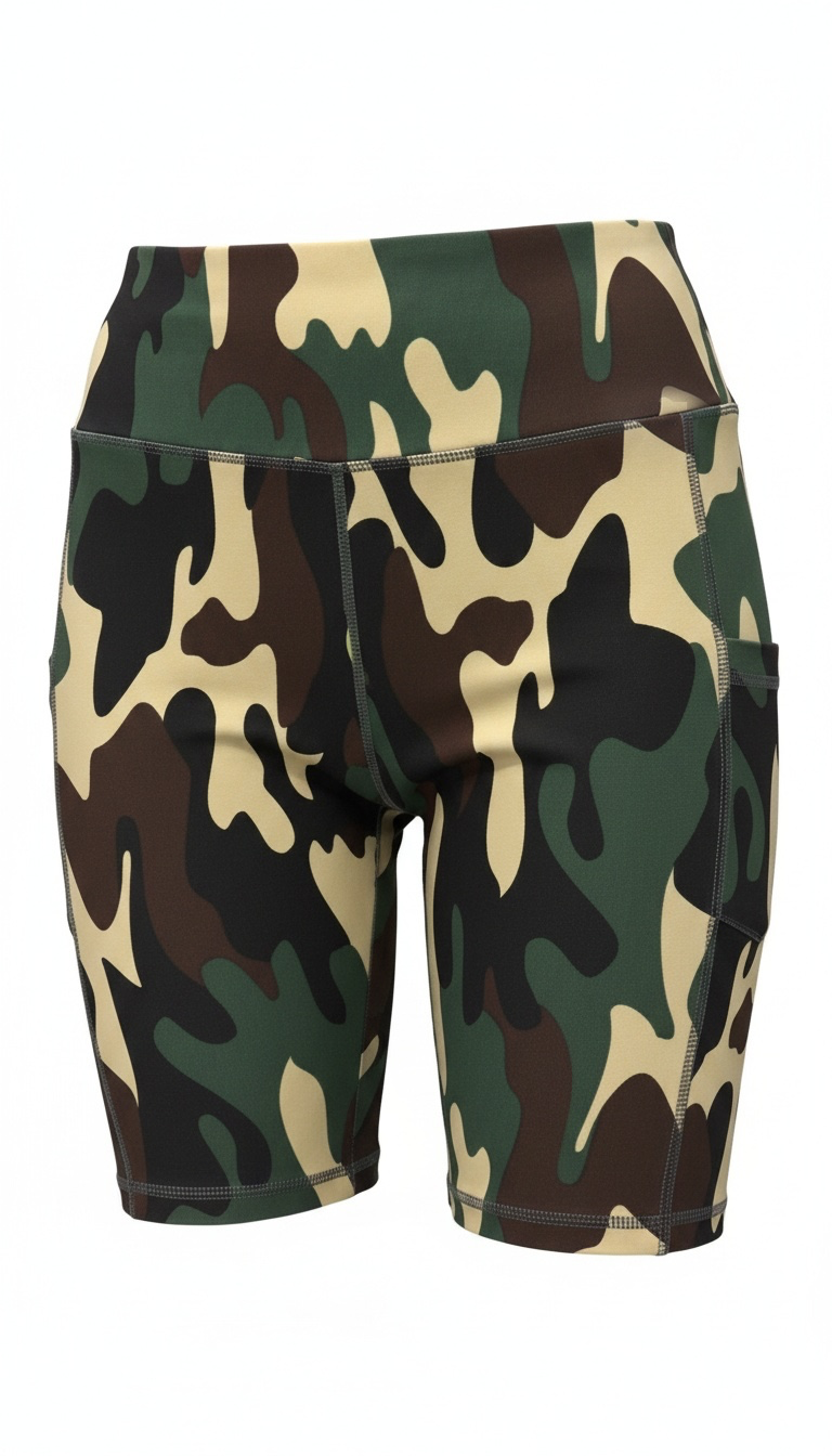 Biker Shorts – Military Print